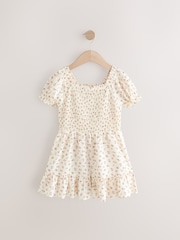 Pink Ditsy Shirred Playsuit (3-16yrs) - Image 5 of 8