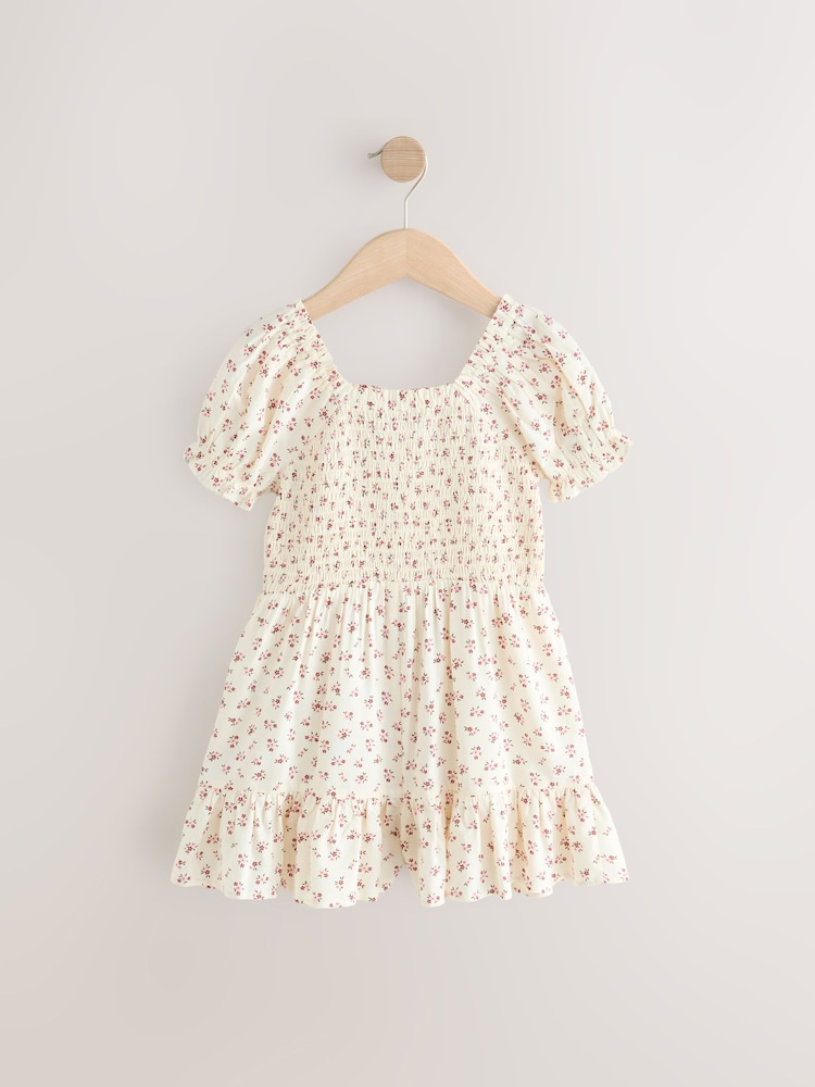 Pink Ditsy Shirred Playsuit (3-16yrs) - Image 6 of 8