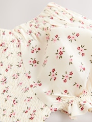 Pink Ditsy Shirred Playsuit (3-16yrs) - Image 7 of 8