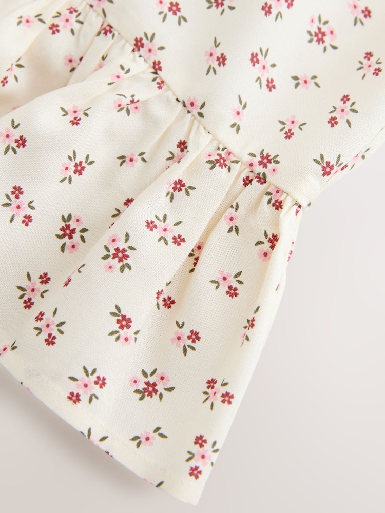 Pink Ditsy Shirred Playsuit (3-16yrs) - Image 8 of 8