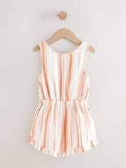 Orange Stripe Bow Detail Playsuit (3-16yrs) - Image 5 of 8