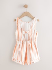 Orange Stripe Bow Detail Playsuit (3-16yrs) - Image 6 of 8