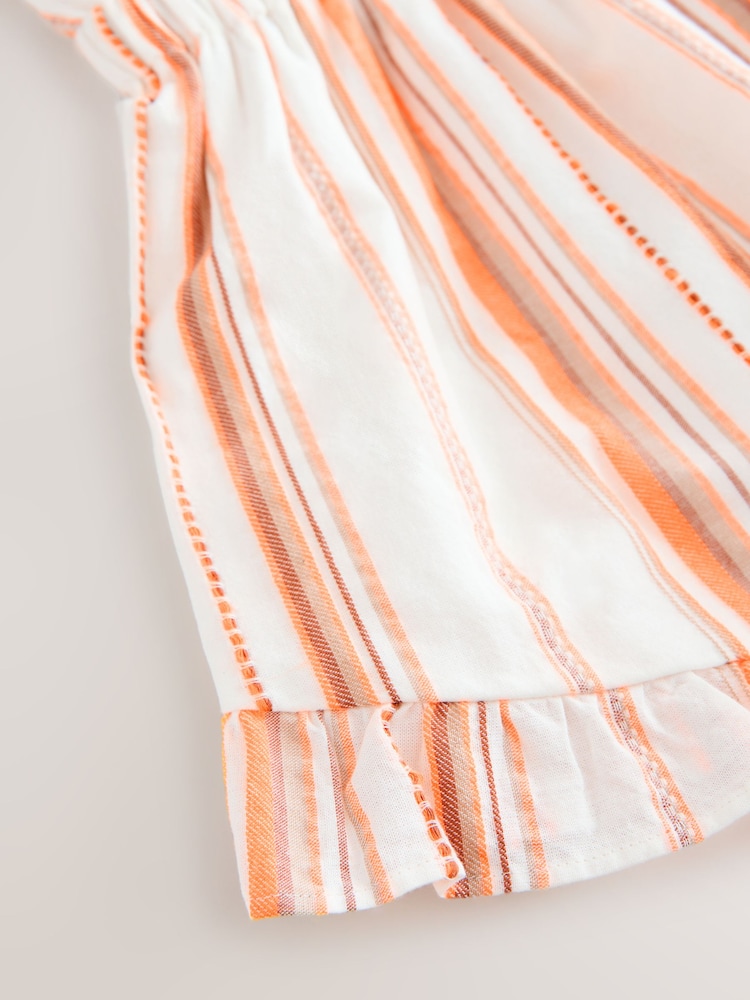 Orange Stripe Bow Detail Playsuit (3-16yrs) - Image 8 of 8