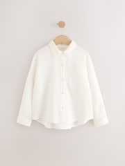 White Oversized 100% Cotton Shirt (3-16yrs) - Image 4 of 7