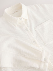 White Oversized 100% Cotton Shirt (3-16yrs) - Image 7 of 7