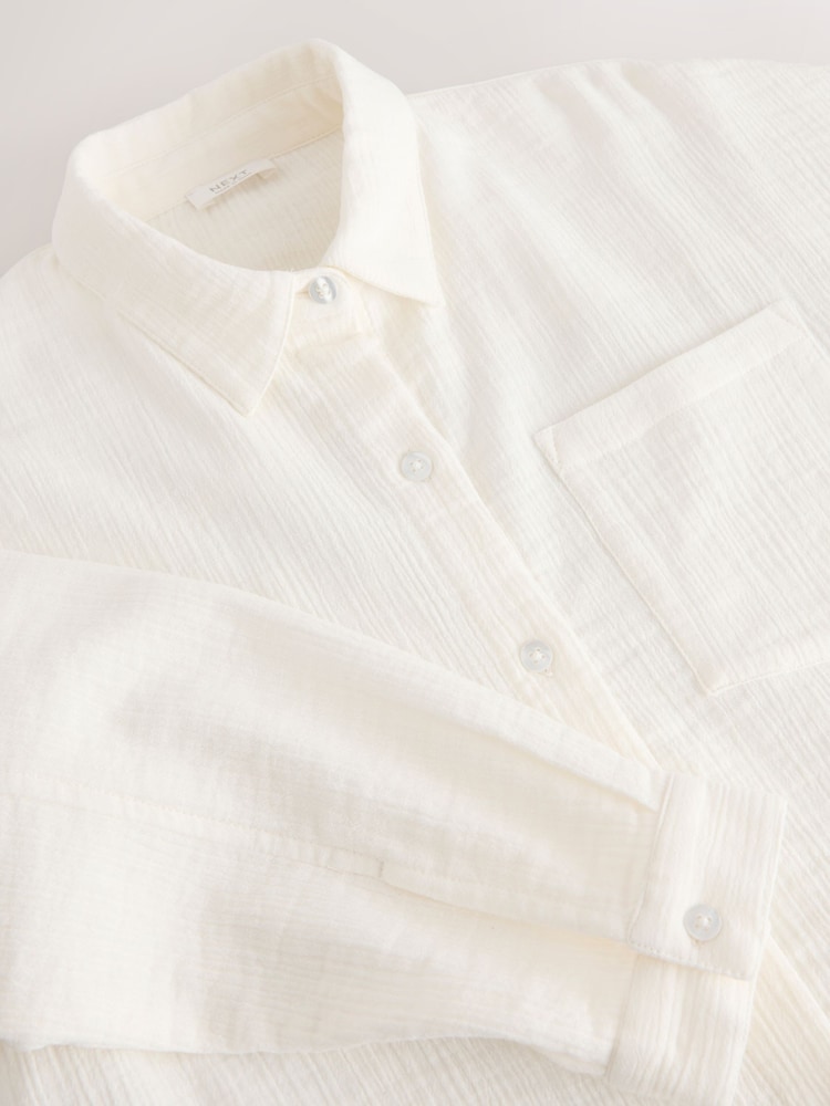 White Oversized 100% Cotton Shirt (3-16yrs) - Image 7 of 7 White Oversized 100% Cotton Shirt (3-16yrs) - Image 7 of 7