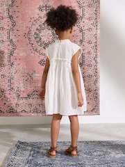 White Crochet Trim Summer Dress (3-16yrs) - Image 4 of 5