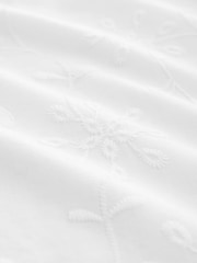 White Broidery Short Sleeves 100% Cotton T-Shirt - Image 3 of 3