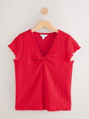 Red Front Twist T-Shirt - Image 1 of 1