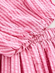 Pink Stripe 100% Cotton Blouse And Puffball Skirt Co-ord Set (3-16yrs) - Image 7 of 7
