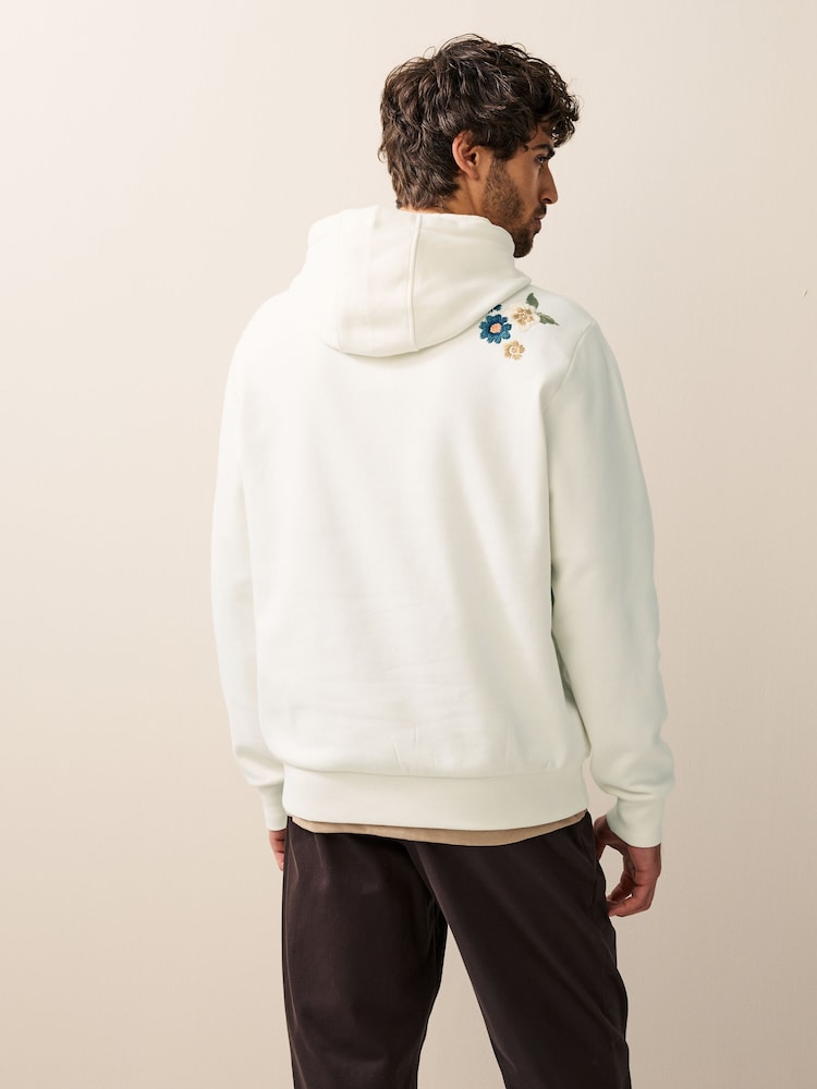 Светло-бежевый - Cotton Rich Printed Graphic Hoodie - Изображение 2 из 8