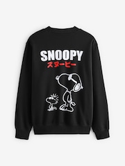 Black Snoopy License Graphic Crew Sweatshirt - Image 6 of 8