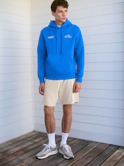 Cobalt Blue Graphic Print Hoodie - Image 2 of 9