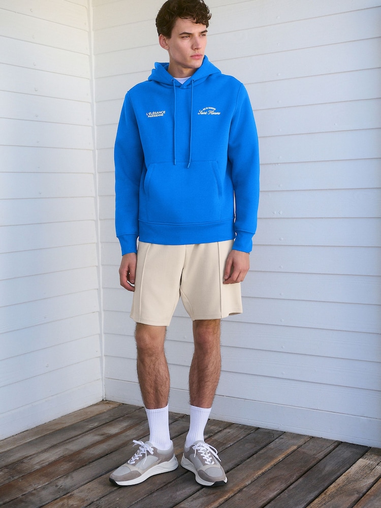 Cobalt Blue Graphic Print Hoodie - Image 2 of 9