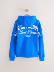 Cobalt Blue Graphic Print Hoodie - Image 7 of 9