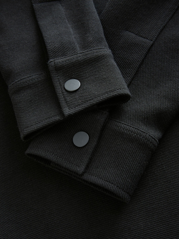 Black Embroidered Graphic Print Shacket - Image 11 of 11 Black Embroidered Graphic Print Shacket - Image 11 of 11
