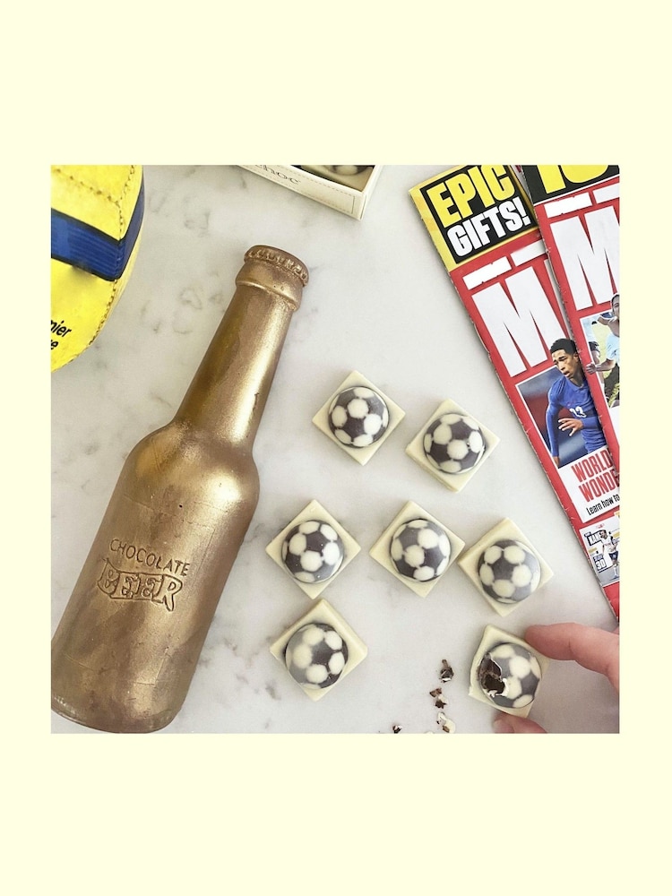 Choc on Choc Beer Bottle & Football Chocolate Gift - Image 2 of 2