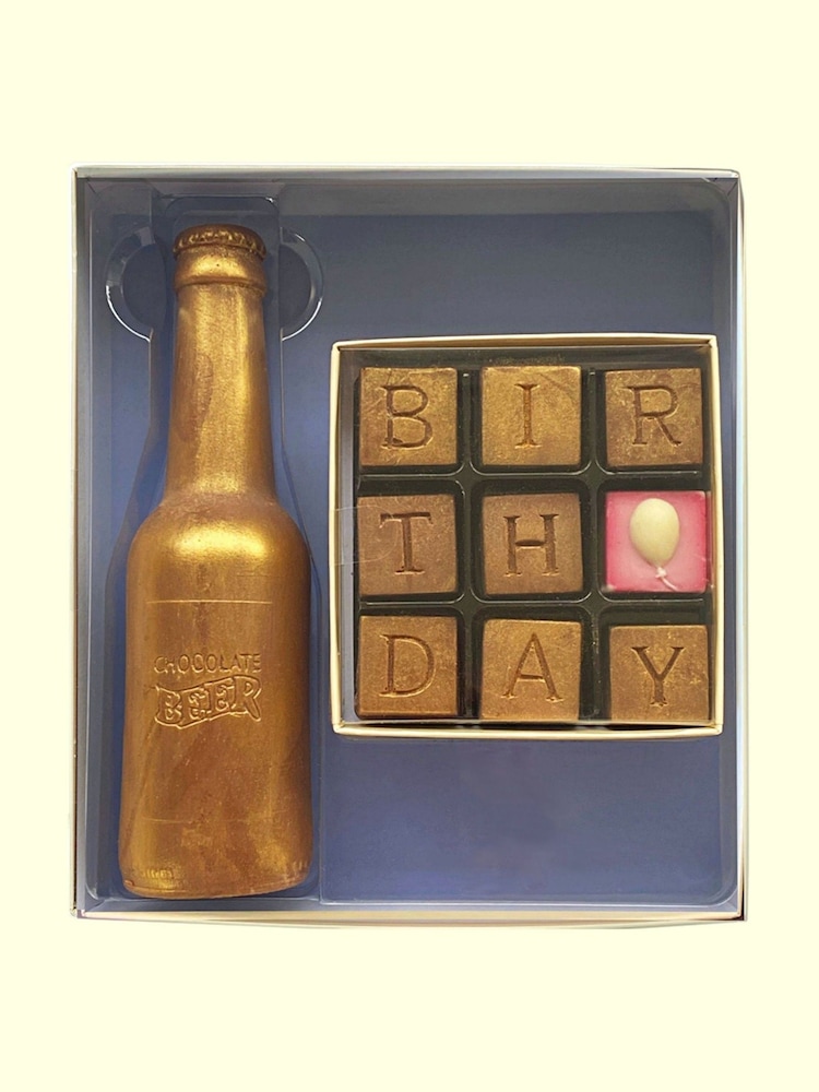 Choc on Choc Beer Bottle & Birthday Balloon Chocolates - Image 1 of 2