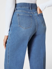 SPANXshape™ Every Wear Cropped Wide Leg Jeans (Stonewashed Blue) - Image 7 of 10
