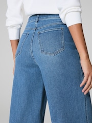 SPANXshape™ Every Wear Cropped Wide Leg Jeans (Stonewashed Blue) - Image 9 of 10