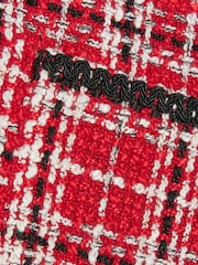 River Island Red Girls Check 100% Cotton Jacket - Image 3 of 4