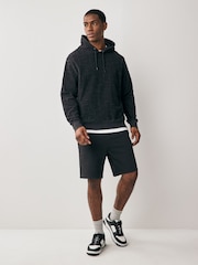 Navy Blue 100% Cotton Textured Overhead Hoodie - Image 3 of 8
