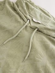 Khaki Green 100% Cotton Textured Overhead Hoodie - Image 3 of 3