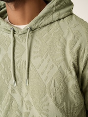 Verde caqui - 100% Cotton Textured Towelling Overhead Hoodie - Imagen 5 de 9