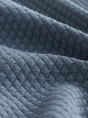 Blue Textured Zip Through Hoodie - Image 6 of 8