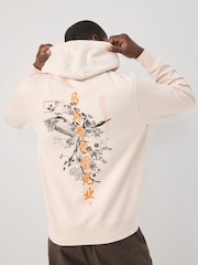 White Graphic Print Hoodie - Image 1 of 8