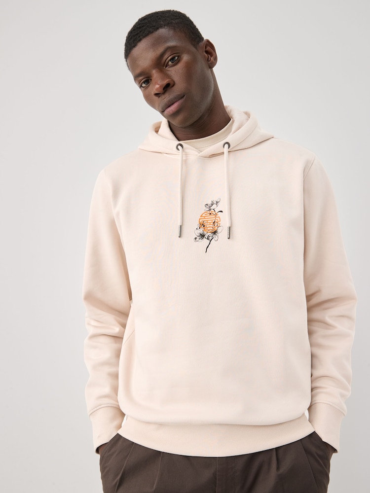 White Graphic Print Hoodie - Image 3 of 8