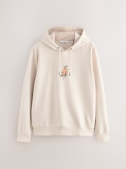 White Graphic Print Hoodie - Image 5 of 8