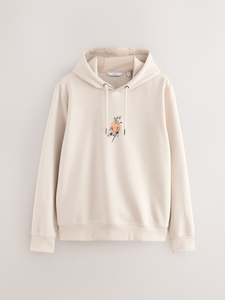 White Graphic Print Hoodie - Image 5 of 8