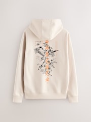 White Graphic Print Hoodie - Image 6 of 8