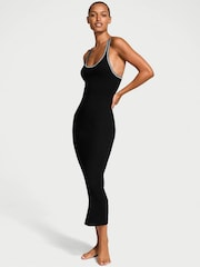 Victoria's Secret Black Logo Cable Knit Tank Slip Dress - Image 1 of 2