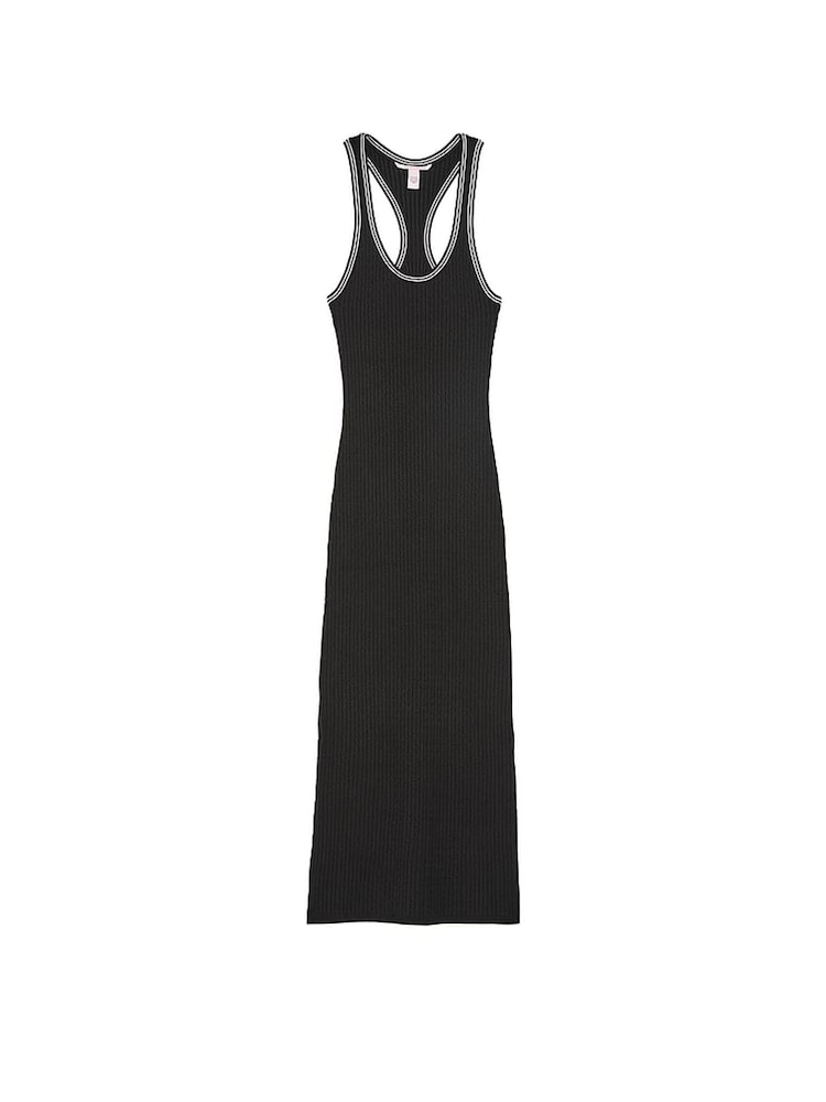 Victoria's Secret Black Logo Cable Knit Tank Slip Dress - Image 2 of 2