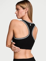 Zwart - Victoria's Secret - Kabelgebreide tank bralette met logo - Image 2 of 4