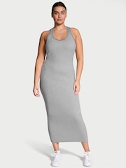 Victoria's Secret Grey Heather Logo Cable Knit Tank Slip Dress - Image 1 of 3