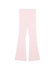 Victoria's Secret Heather Pink Petal Logo Cable Knit Flared Lounge Joggers - Image 3 of 4