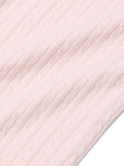 Victoria's Secret Heather Pink Petal Logo Cable Knit Flared Lounge Joggers - Image 4 of 4