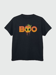 Brands In Black Boys Halloween Marvel Spider-Man Boo 100% Cotton T-Shirt - Image 2 of 3