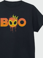 Brands In Black Boys Halloween Marvel Spider-Man Boo 100% Cotton T-Shirt - Image 3 of 3