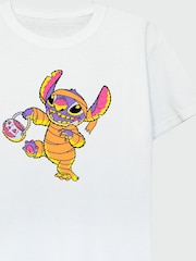 Brands In White Girls Disney Lilo And Stitch Halloween Trick Or Treat 100% Cotton T-Shirt - Image 3 of 3