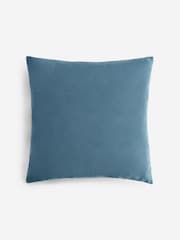 Navy Floral Cut Velvet Cushion - Image 4 of 5