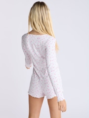 Boux Avenue Cream Rib Christmas Bear Fairisle Pattern Playsuit - Image 4 of 6