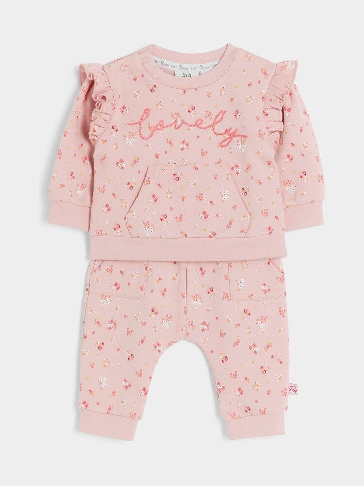 River Island Sweat-shirt Bébé Filles Fleuri Imprimé - Image 3 of 5