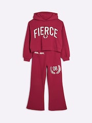 River Island Girls Fierce Cutout 100% Cotton Hoodie and Joggers Set - Bild 2 von 5