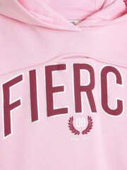 River Island Pink Girls Fierce Cutout 100% Cotton Hoodie & Joggers Set - Image 4 of 6
