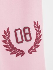River Island Pink Girls Fierce Cutout 100% Cotton Hoodie & Joggers Set - Image 6 of 6
