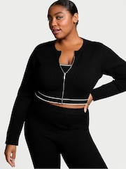Zwart - Victoria's Secret-logo kabelgebreid slaapvest - Image 1 of 4